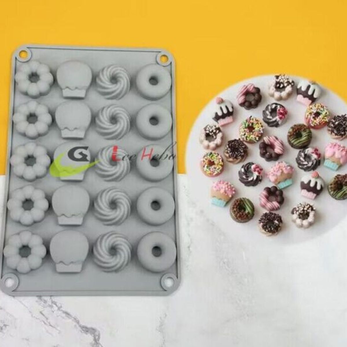 GENERICO - Molde Silicona Para Reposteria Mini Donas