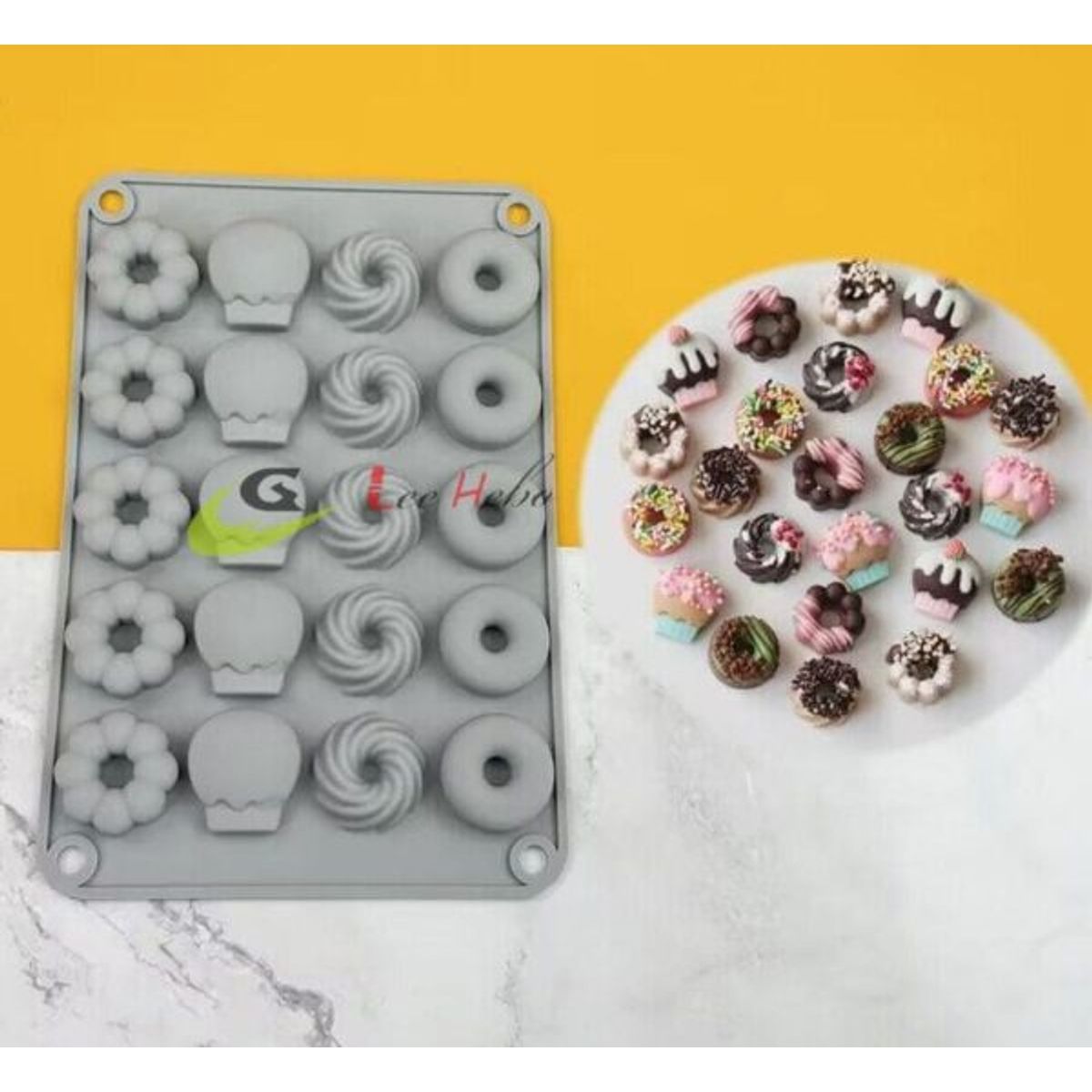 GENERICO - Molde Silicona Para Reposteria Mini Donas