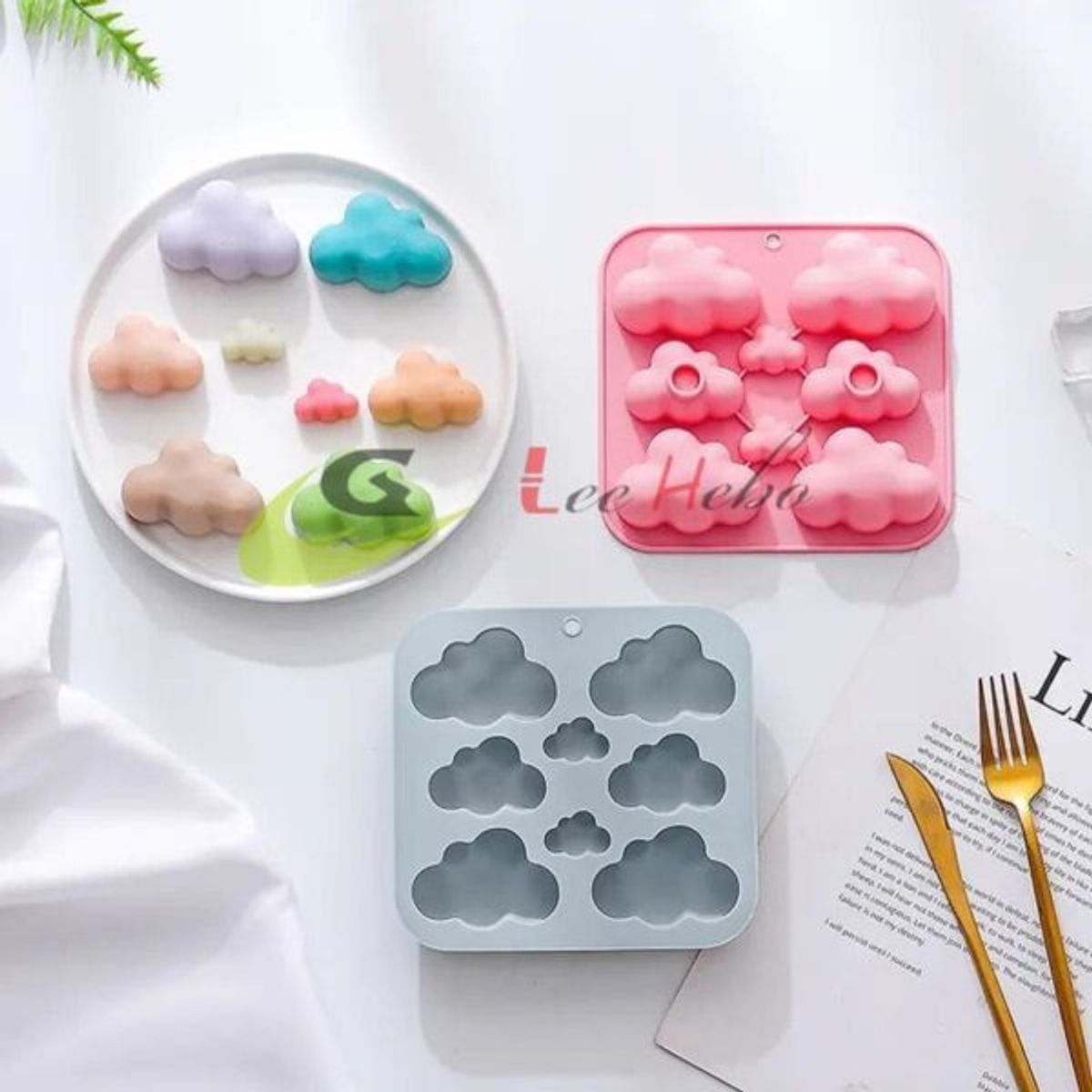 GENERICO - Molde Silicona Para Chocolate Mini Nubes_