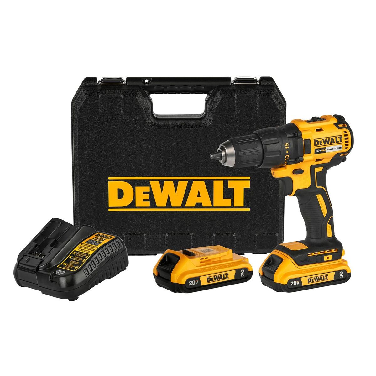 DEWALT - Kit Taladro Atornillador 1/2' 20V +accesorios DEWALT DCD7771D2-B2