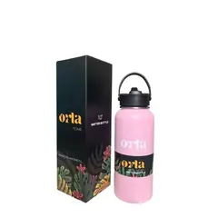 GENERICO - Termo Botella 1 Litro Acero Inox ORLA HOME + Tapa extra