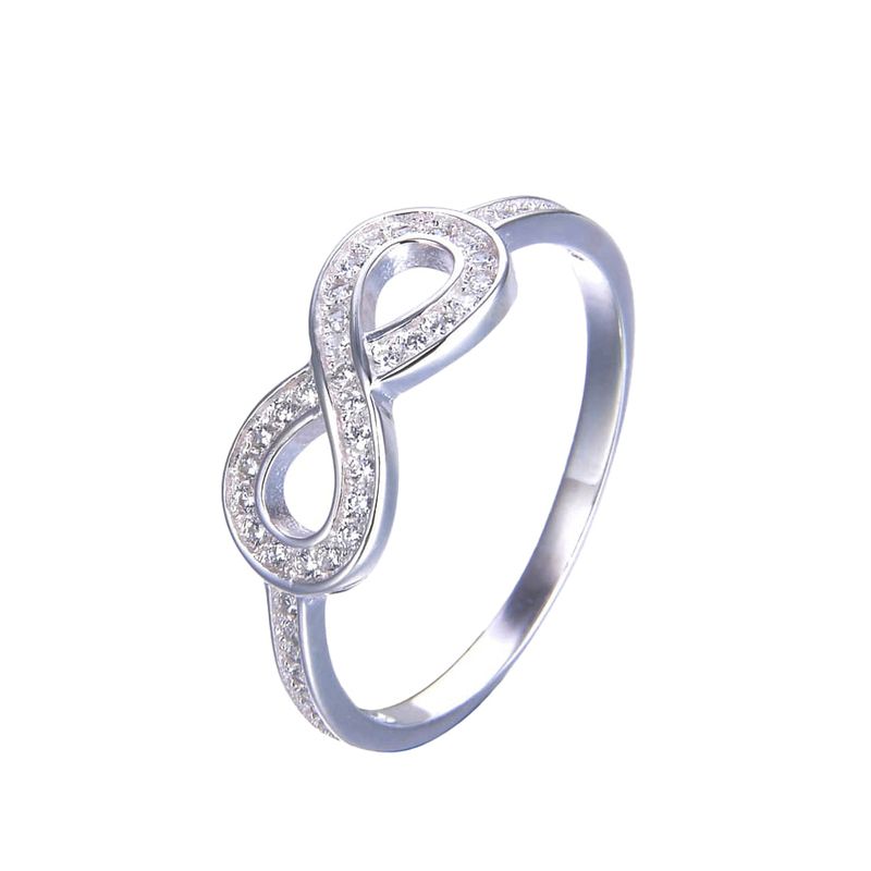 ANDREA COGGIOLA JOYAS - Anillo Javiera Infinito Circón Plata Fina 925