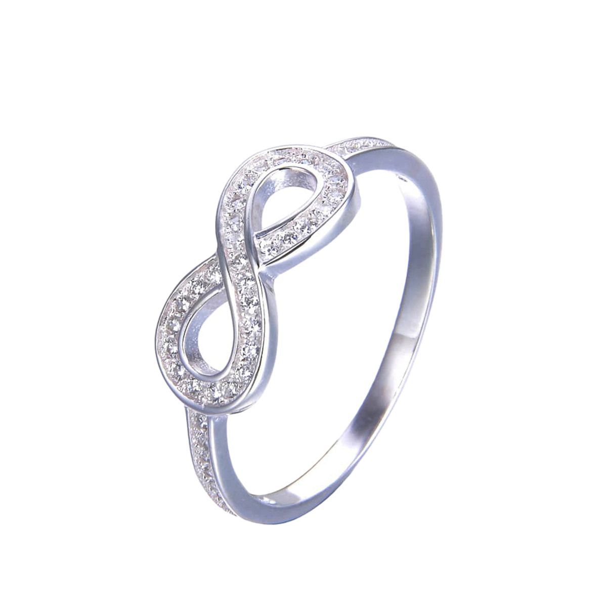 COGGIOLA - Anillo Javiera Infinito Circón Plata Fina 925