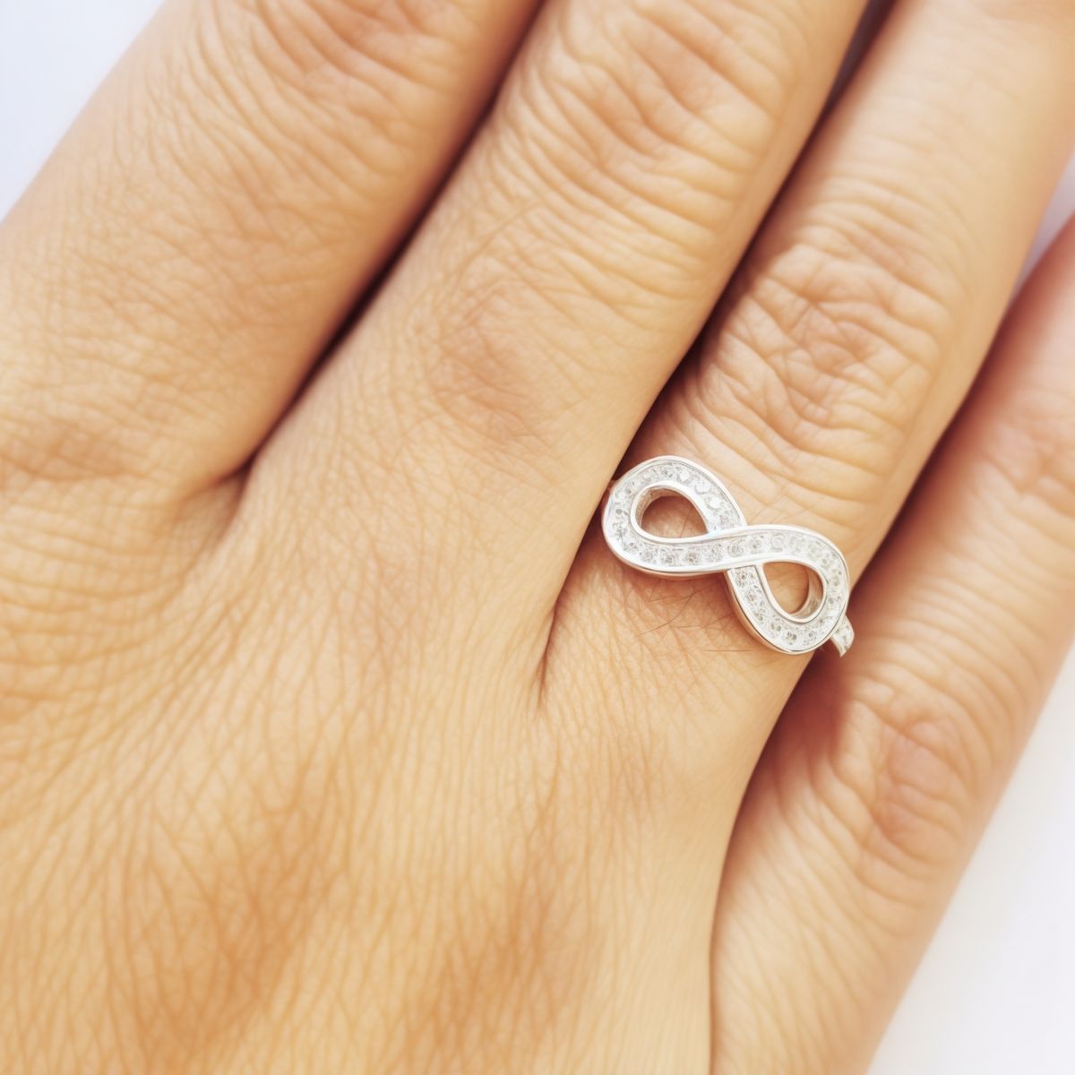 COGGIOLA - Anillo Javiera Infinito Circón Plata Fina 925