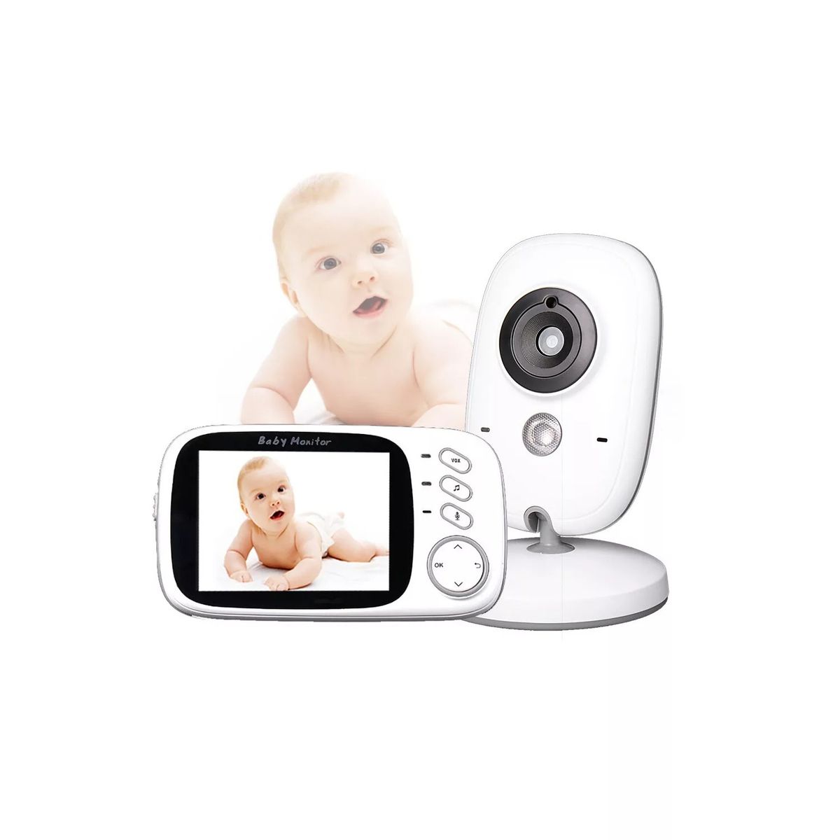 GENERICO - Monitor para bebe 3.2 pulgadas audio y visión nocturna