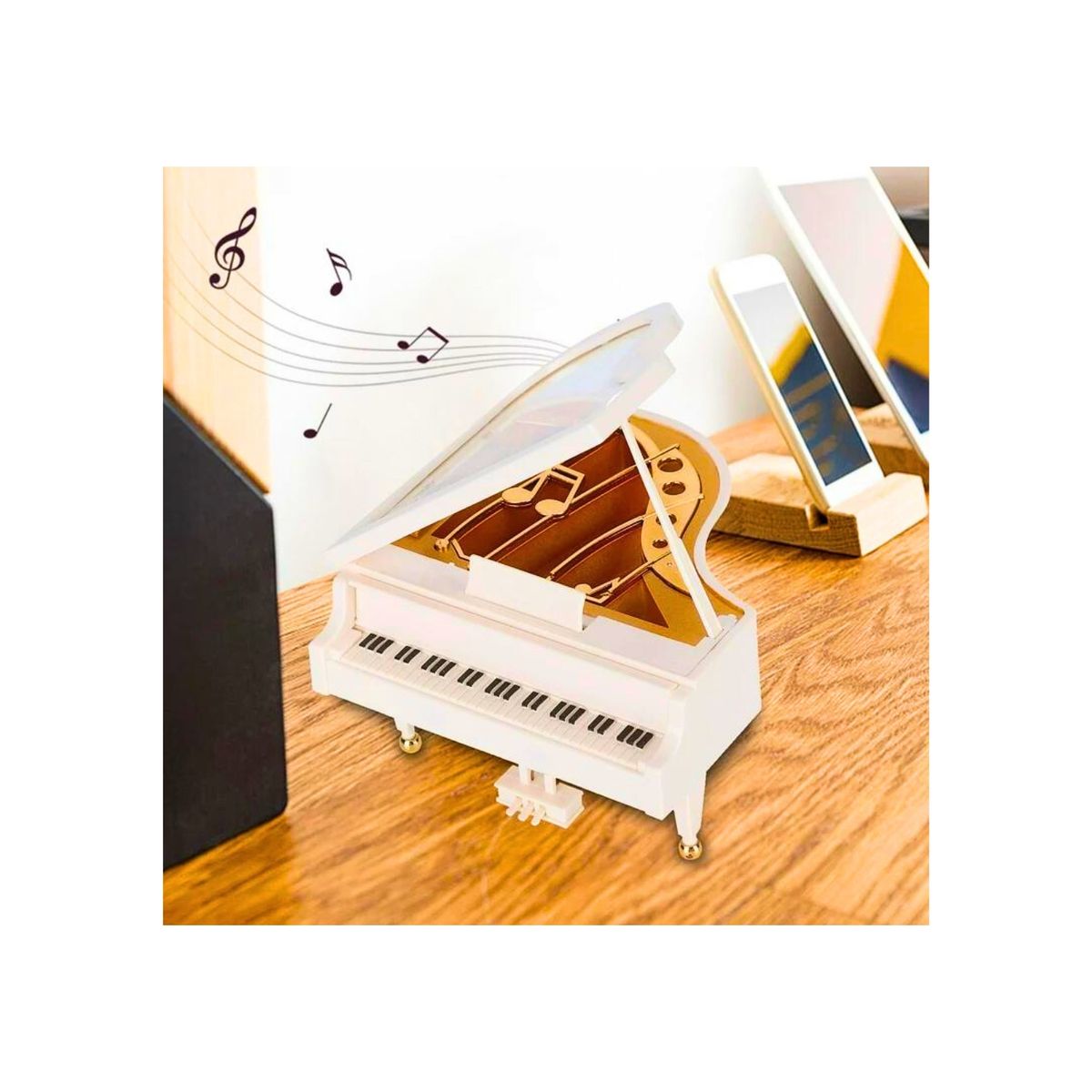 GENERICO - Caja De Música De Piano Adorno Decorativo Hogar Oficina