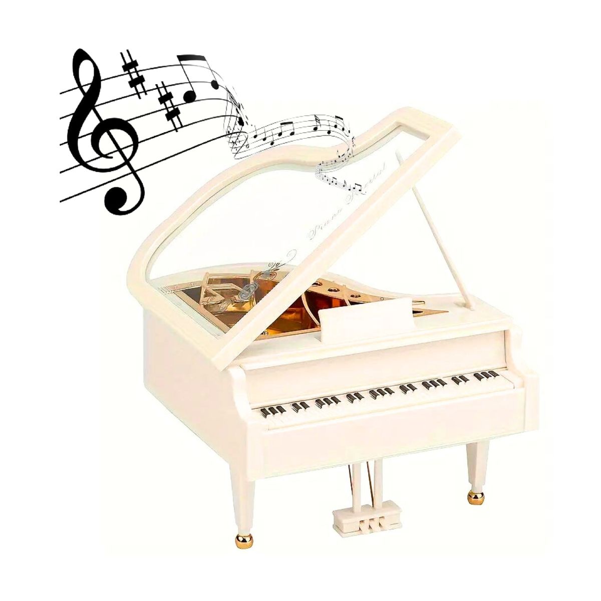 GENERICO - Caja De Música De Piano Adorno Decorativo Hogar Oficina