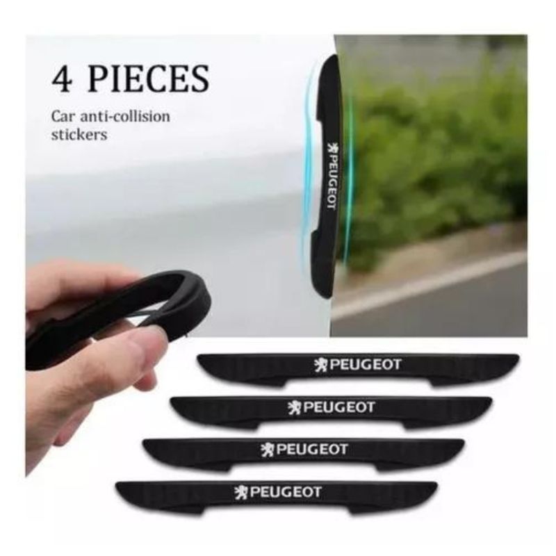 GENERICO - X4 Tope Puerta Tira Goma Anticolision Retrovisor  PEUGEOT