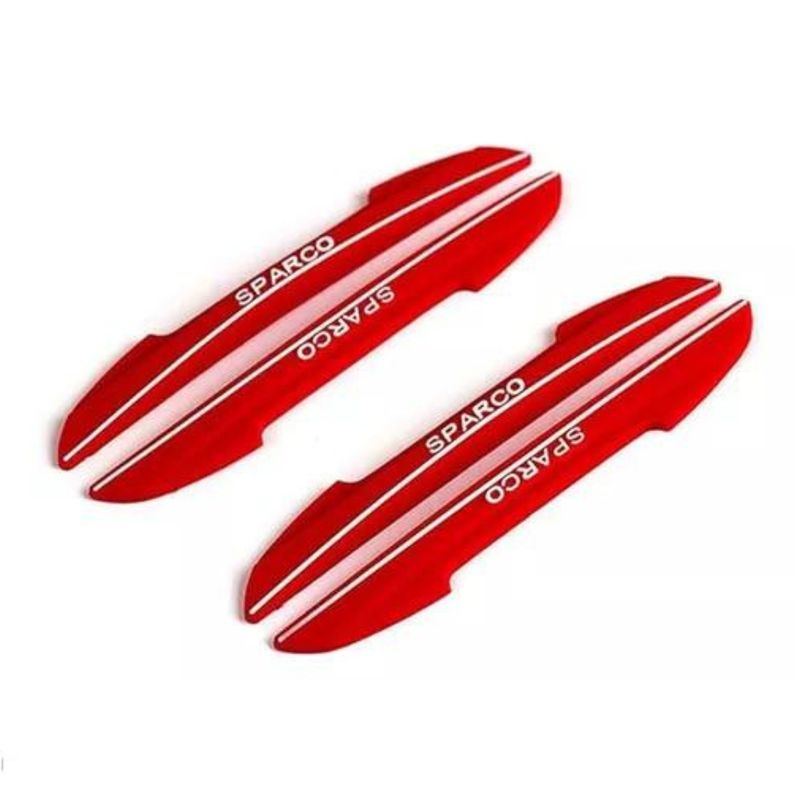 GENERICO - X4 Tope Puerta Tira Goma Anticolision Retrovisor  SPARCO RED