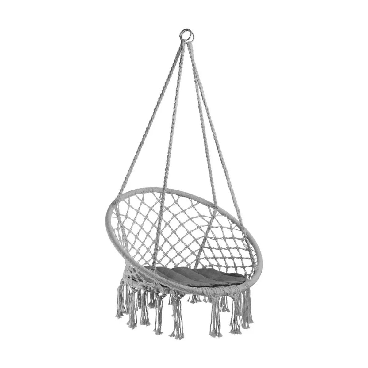 GENERICO - Silla Hamaca Colgante Columpio Terraza Jardín Gris Claro
