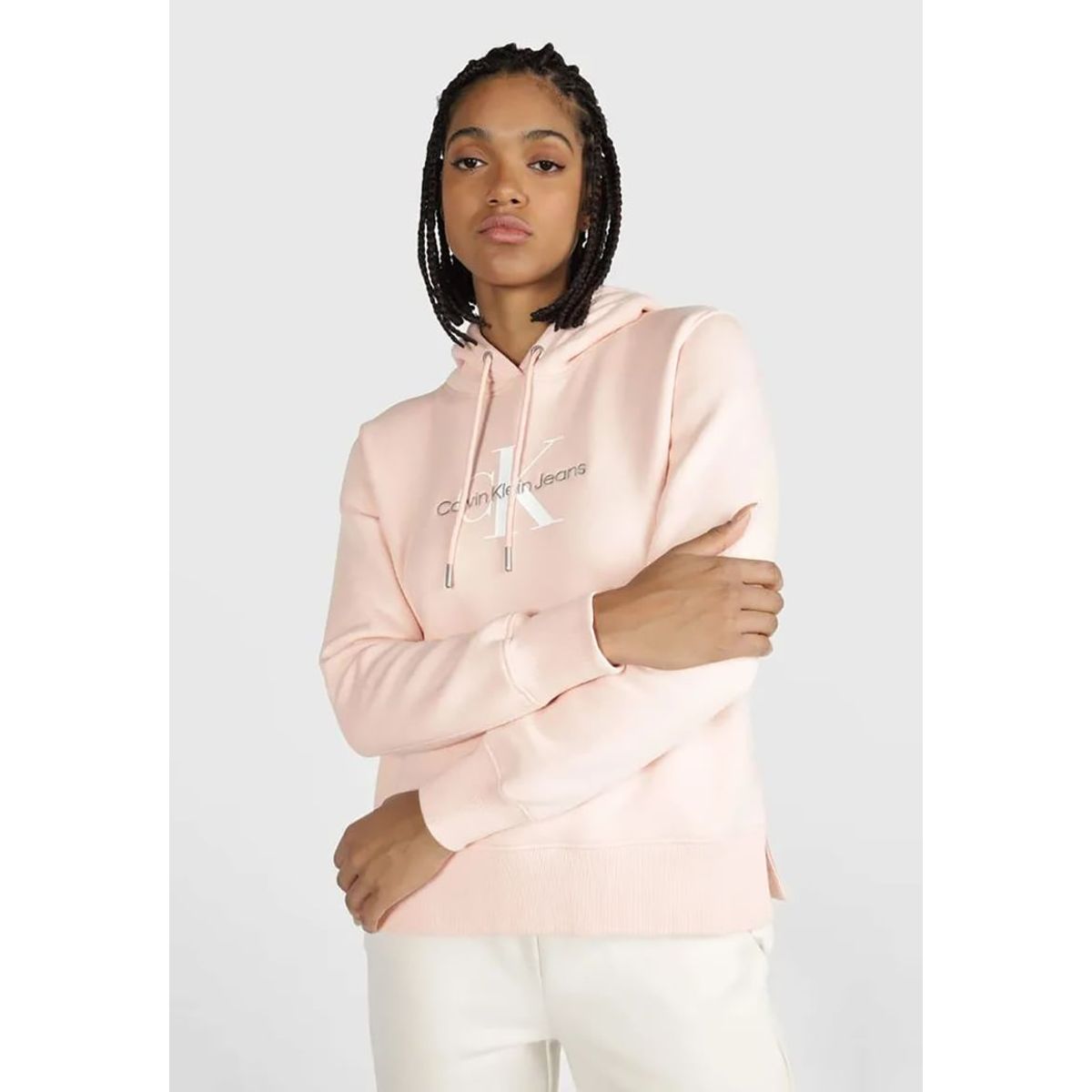 CALVIN KLEIN - Polerón con Gorro Archival  Rosado Calvin Klein