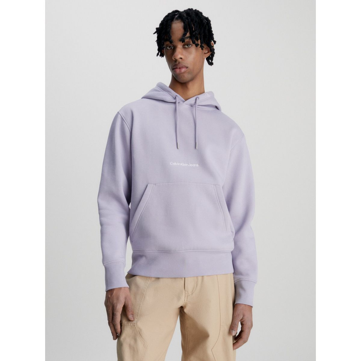CALVIN KLEIN - Polerón con Gorro Institucional Morado Calvin Klein