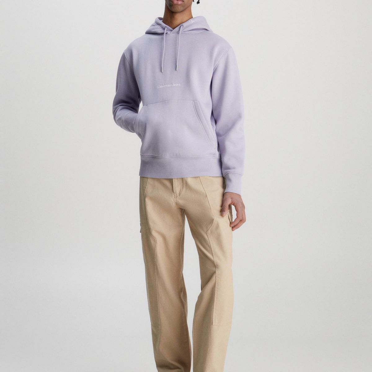 CALVIN KLEIN - Polerón con Gorro Institucional Morado Calvin Klein