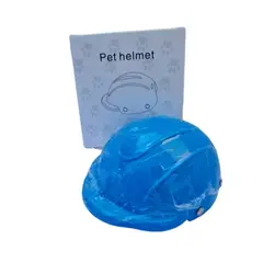 GENERICO - Casco de seguridad Celeste para mascotas