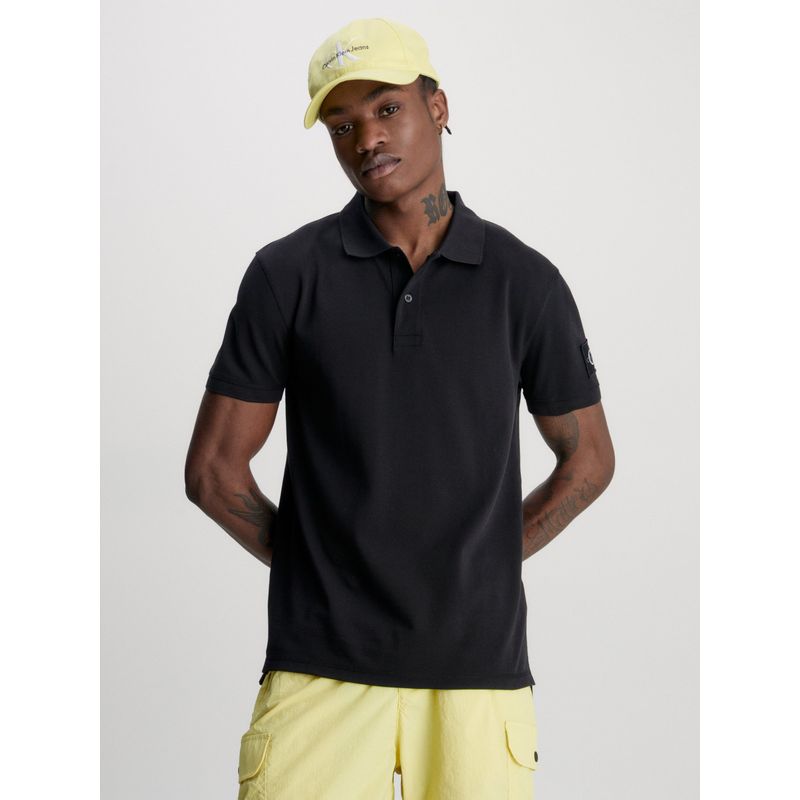 CALVIN KLEIN - Polo Hombre Badge Negro Calvin Klein