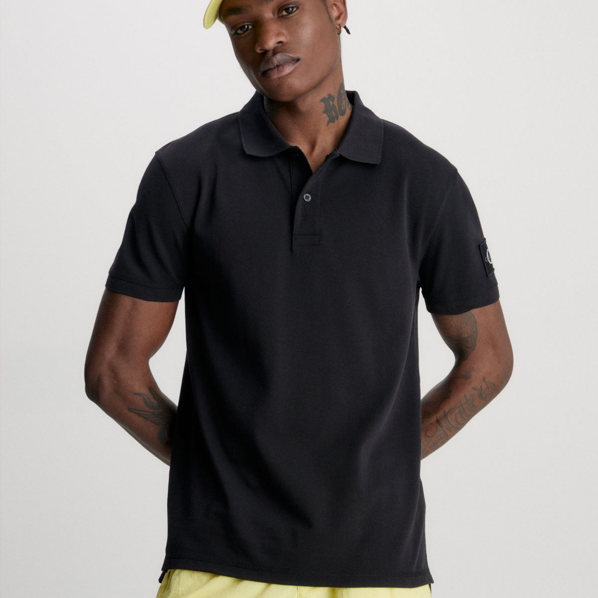 CALVIN KLEIN - Polo Hombre Badge Negro Calvin Klein