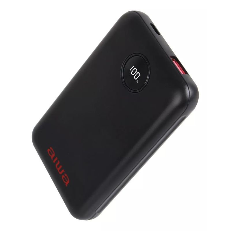 AIWA - Cargador Power Bank Usb/usb-c 10.000 Mah Negro Paw-300