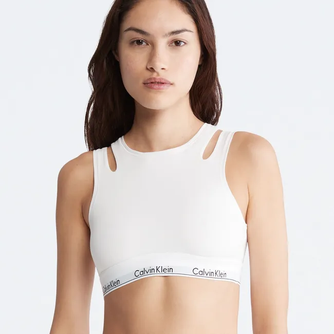 CALVIN KLEIN - Bralette CK Deconstructed Blanco Calvin Klein