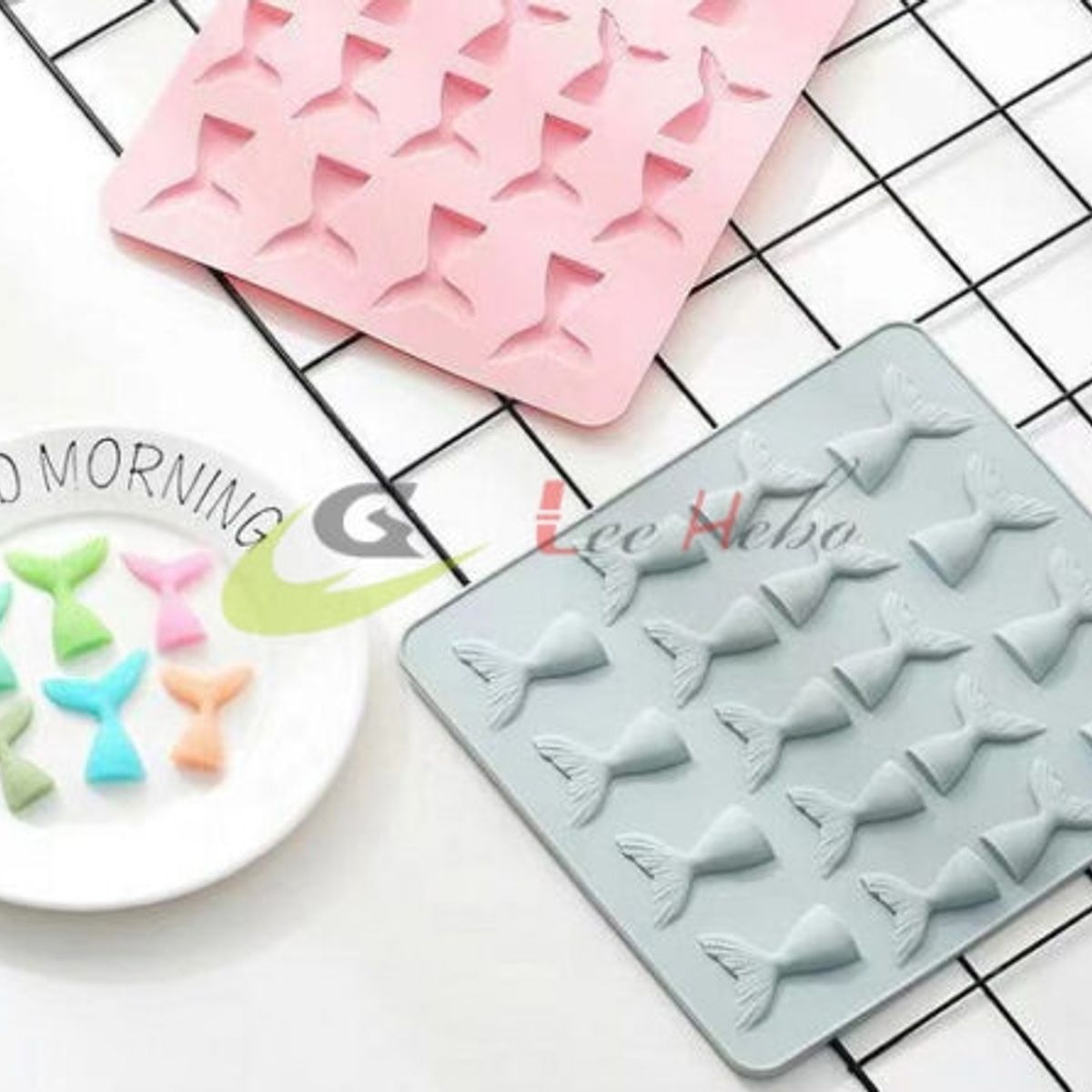 GENERICO - Molde Silicona Para Chocolate Forma Colas De Sirena