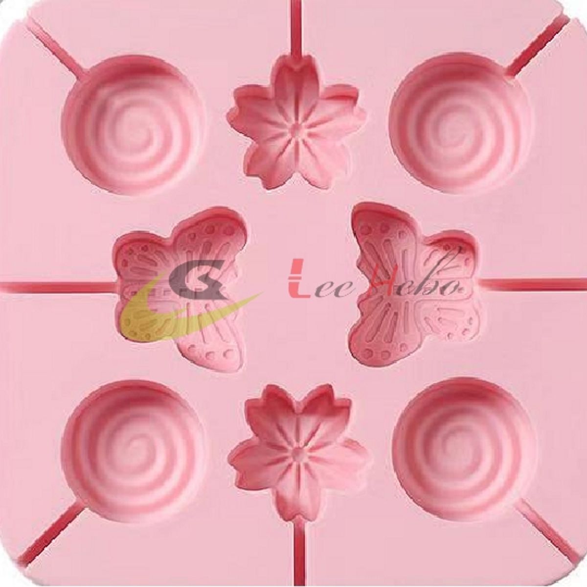 GENERICO - Molde Silicona Para Chocolate Forma Paletas Mariposas-Flor