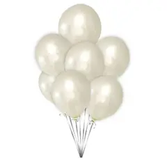 GENERICO - Globos Latex 25 Cm 10 Unidades Color Blanco