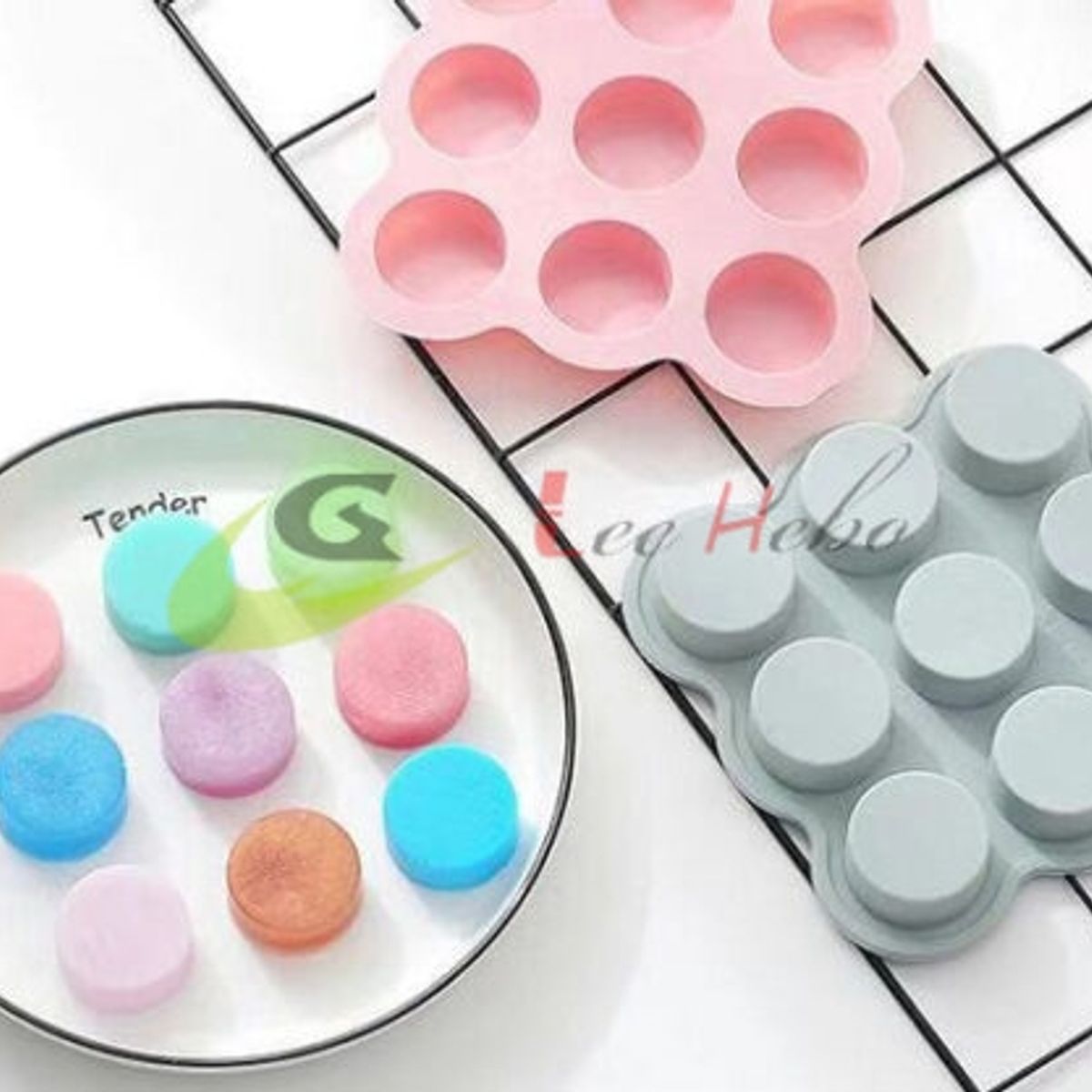 GENERICO - Molde Silicona Para Chocolate Forma Circular 9 Divisiones