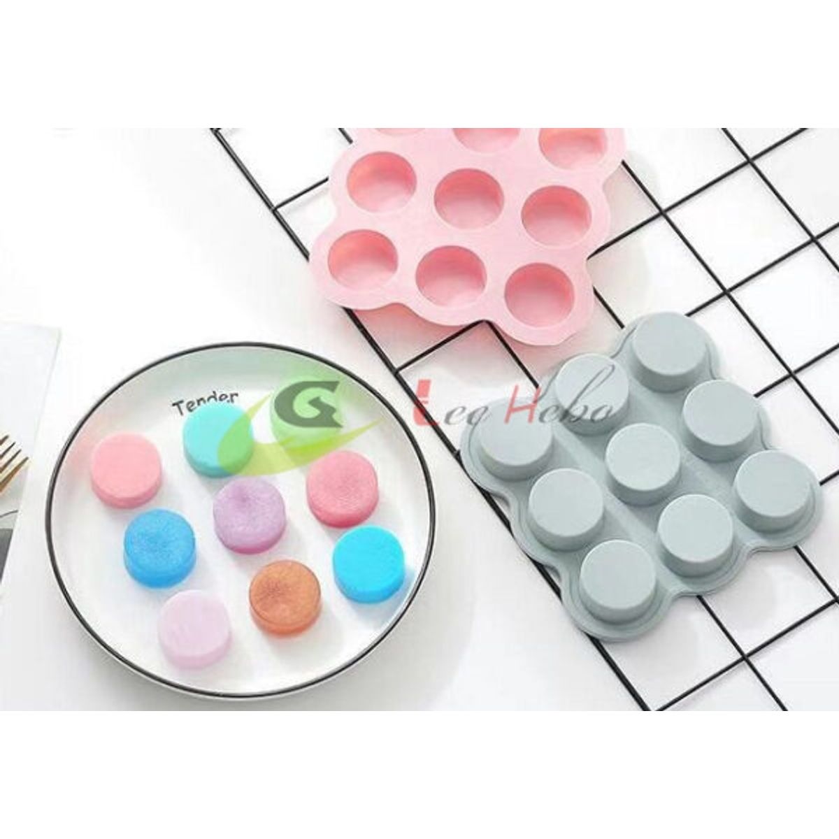 GENERICO - Molde Silicona Para Chocolate Forma Circular 9 Divisiones