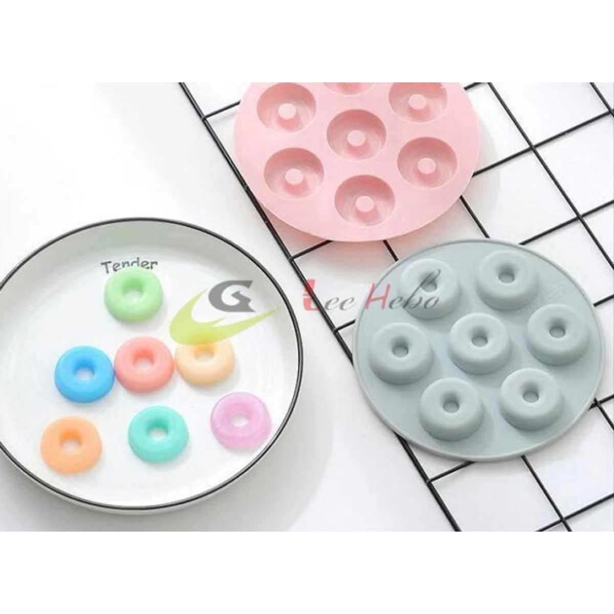 GENERICO - Molde Silicona Para Chocolate Mini Donas 7 Divisiones_