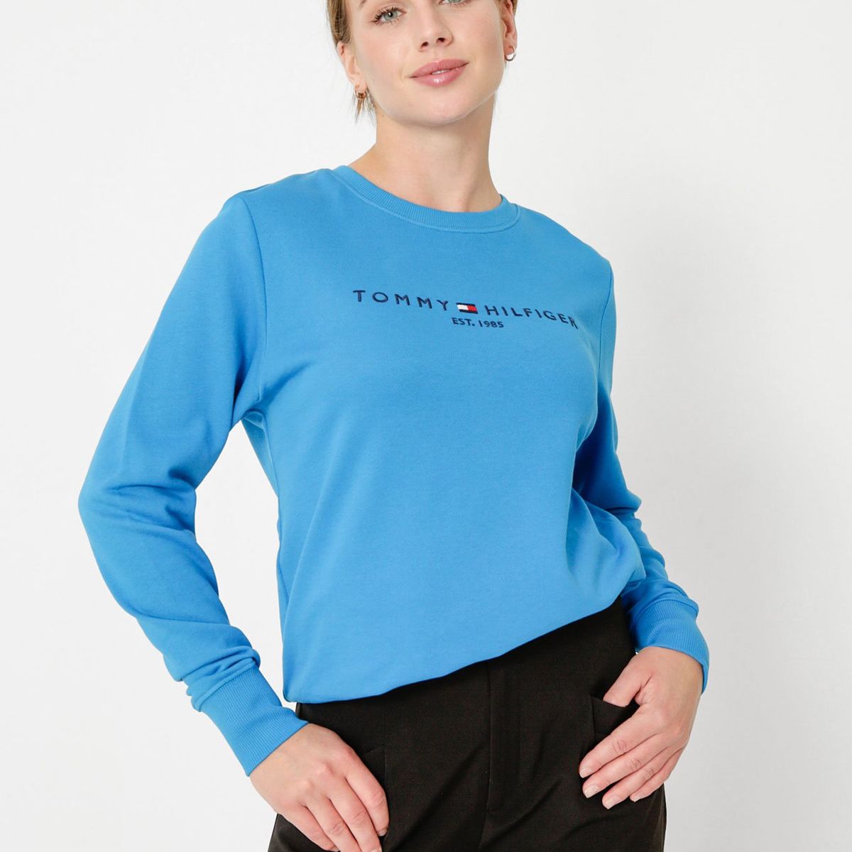 TOMMY HILFIGER - Polerón Collection 1985 Con Logo Azul Tommy Hilfiger