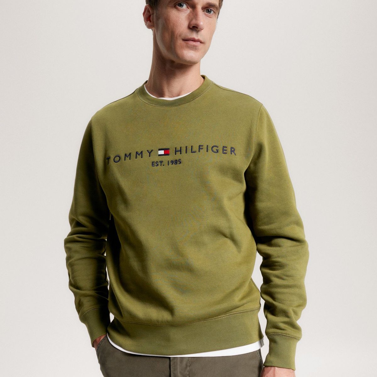 TOMMY HILFIGER - Polerón Established 1985 Verde Tommy Hilfiger