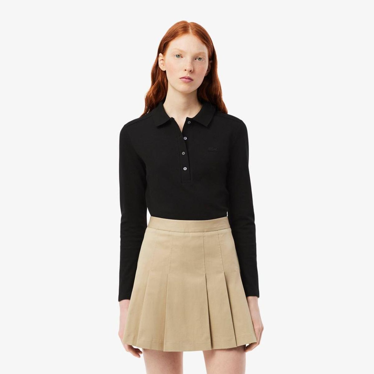 LACOSTE - Polera Polo Manga Larga Mujer PF5464