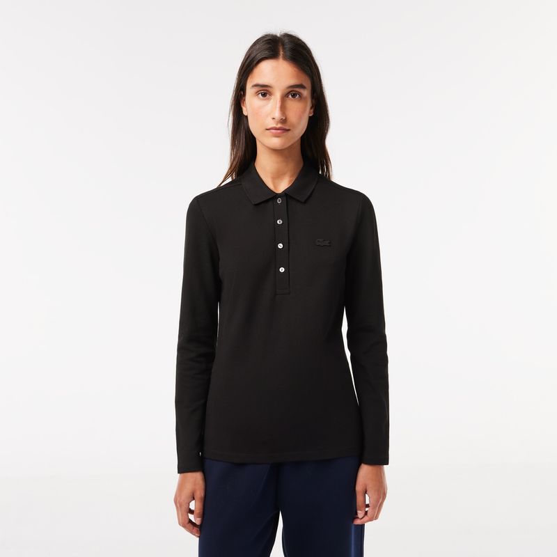 LACOSTE - Polera Lacoste PF5464 Mujer Negro LACOSTE