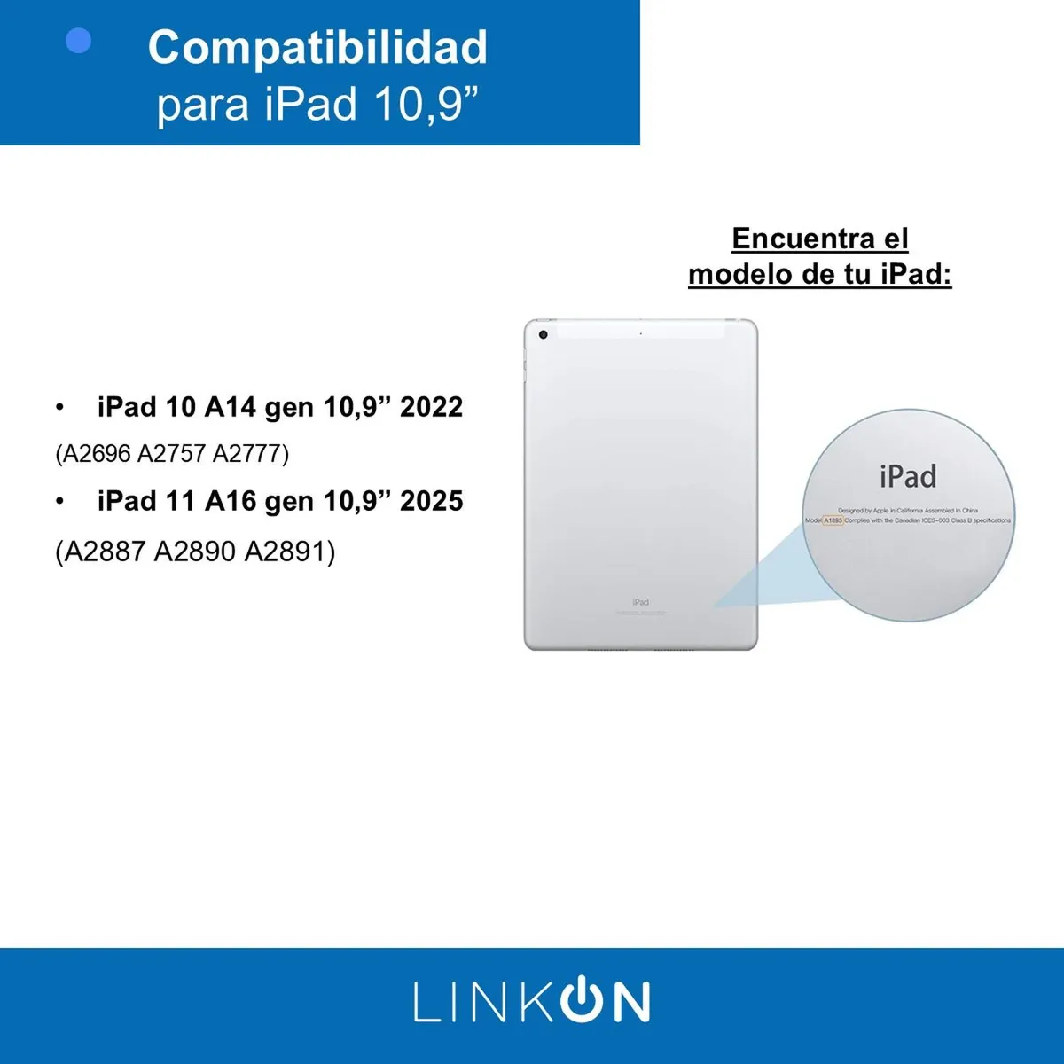 LINKON - Estuche Funda Smart Case Espacio Lápiz iPad Linkon - Rosa - 10.9"