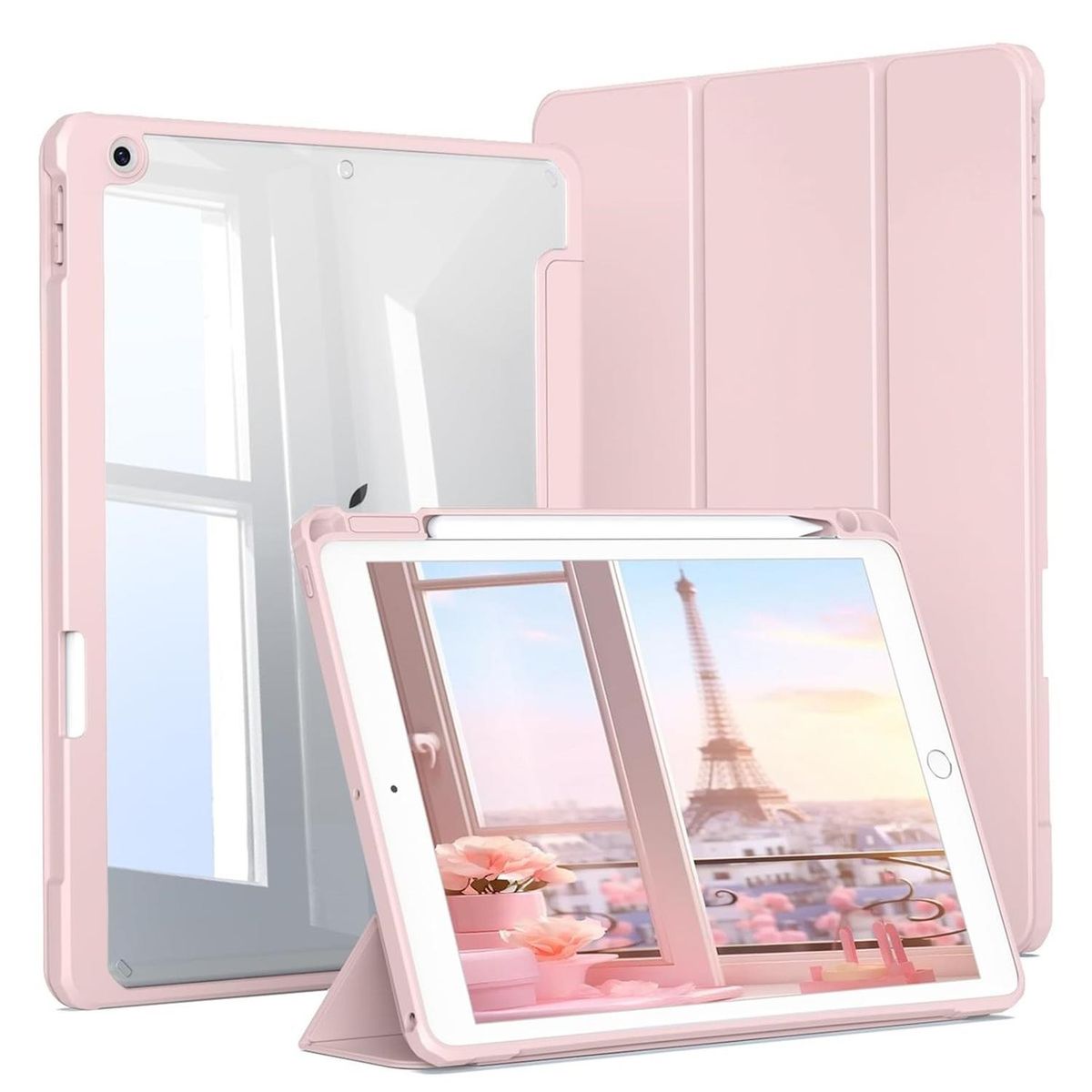 LINKON - Estuche Funda Smart Case Espacio Lápiz iPad Linkon - Rosa - 10.2"