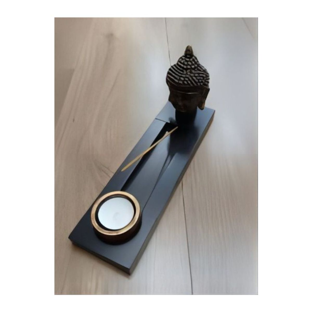 GENERICO - Porta Velas e Incienso Busto De Buda 24 cm