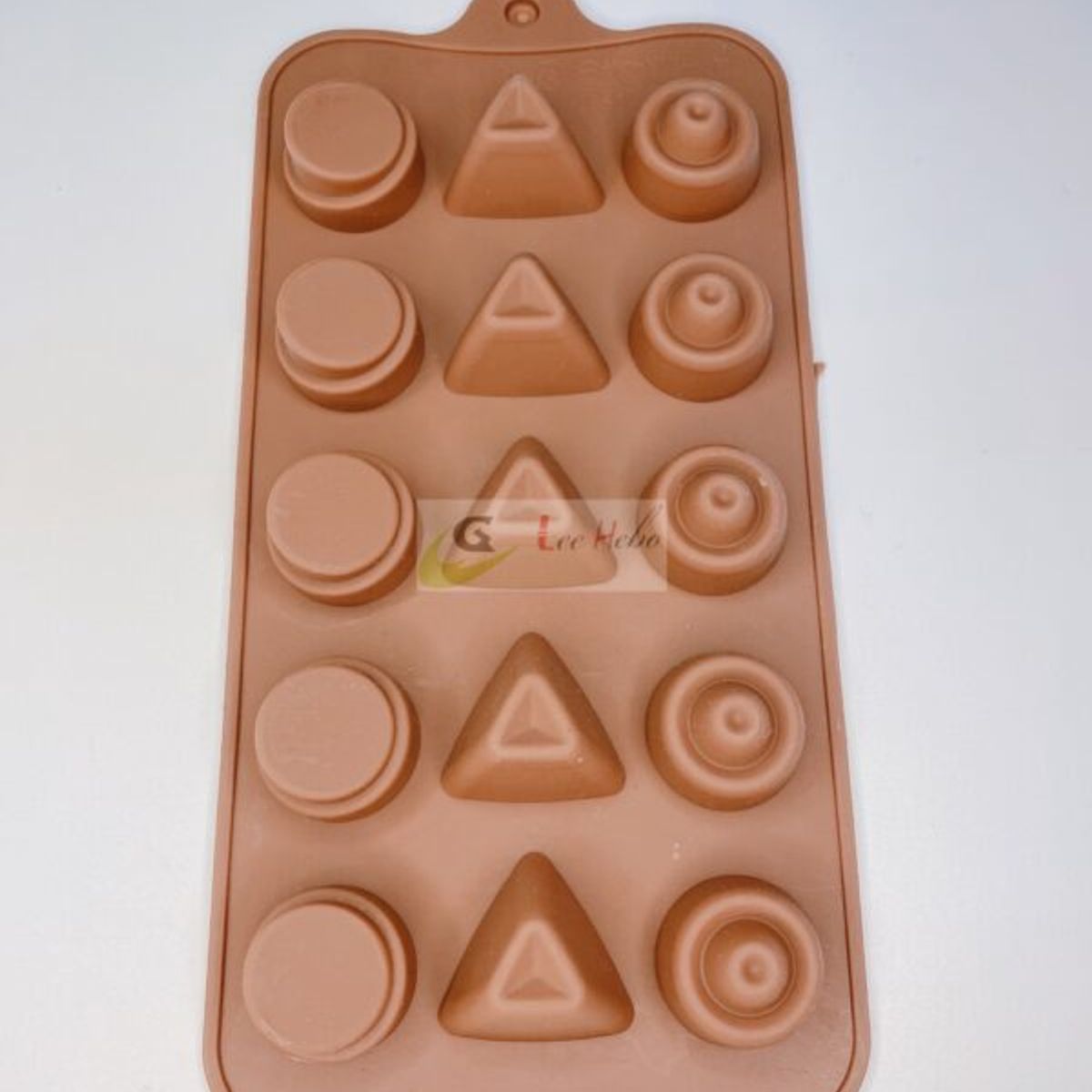 GENERICO - Molde Silicona Para Chocolate Circulos-Piramides