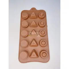 GENERICO - Molde Silicona Para Chocolate Circulos-Piramides