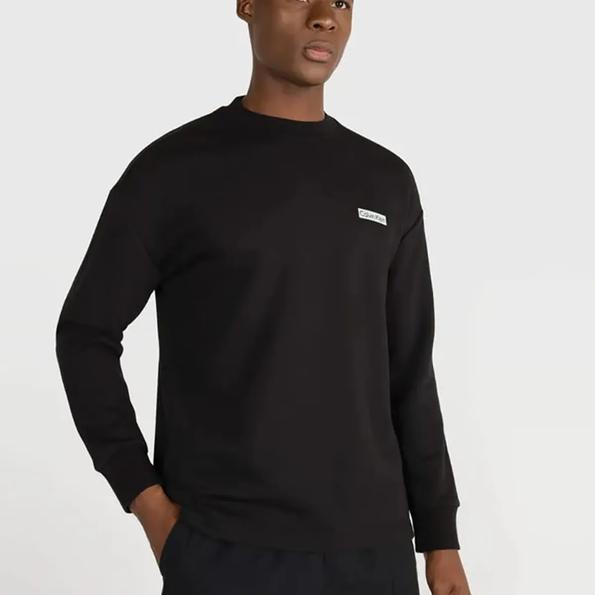 CALVIN KLEIN - Polerón Back Print  Negro Calvin Klein