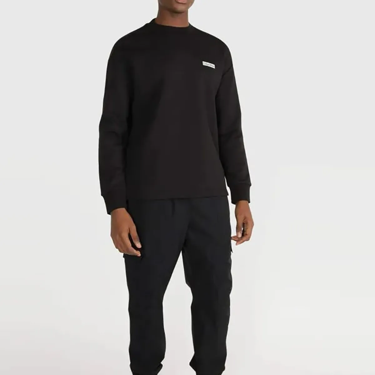 CALVIN KLEIN - Polerón Back Print  Negro Calvin Klein