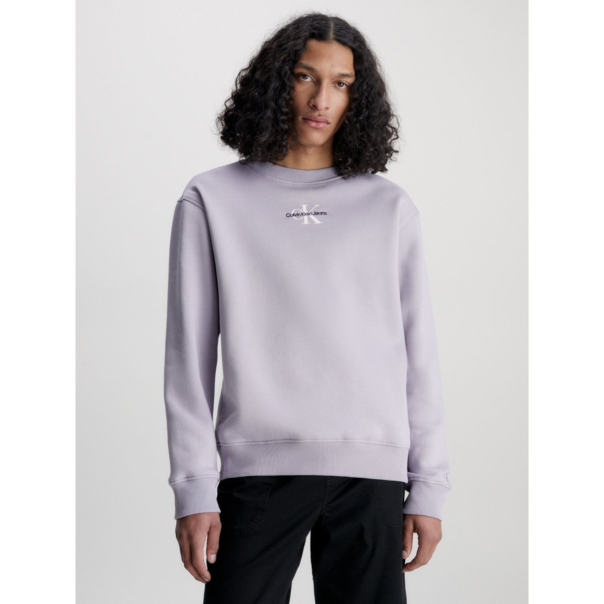 CALVIN KLEIN - Polerón Crew Neck Morado Calvin Klein