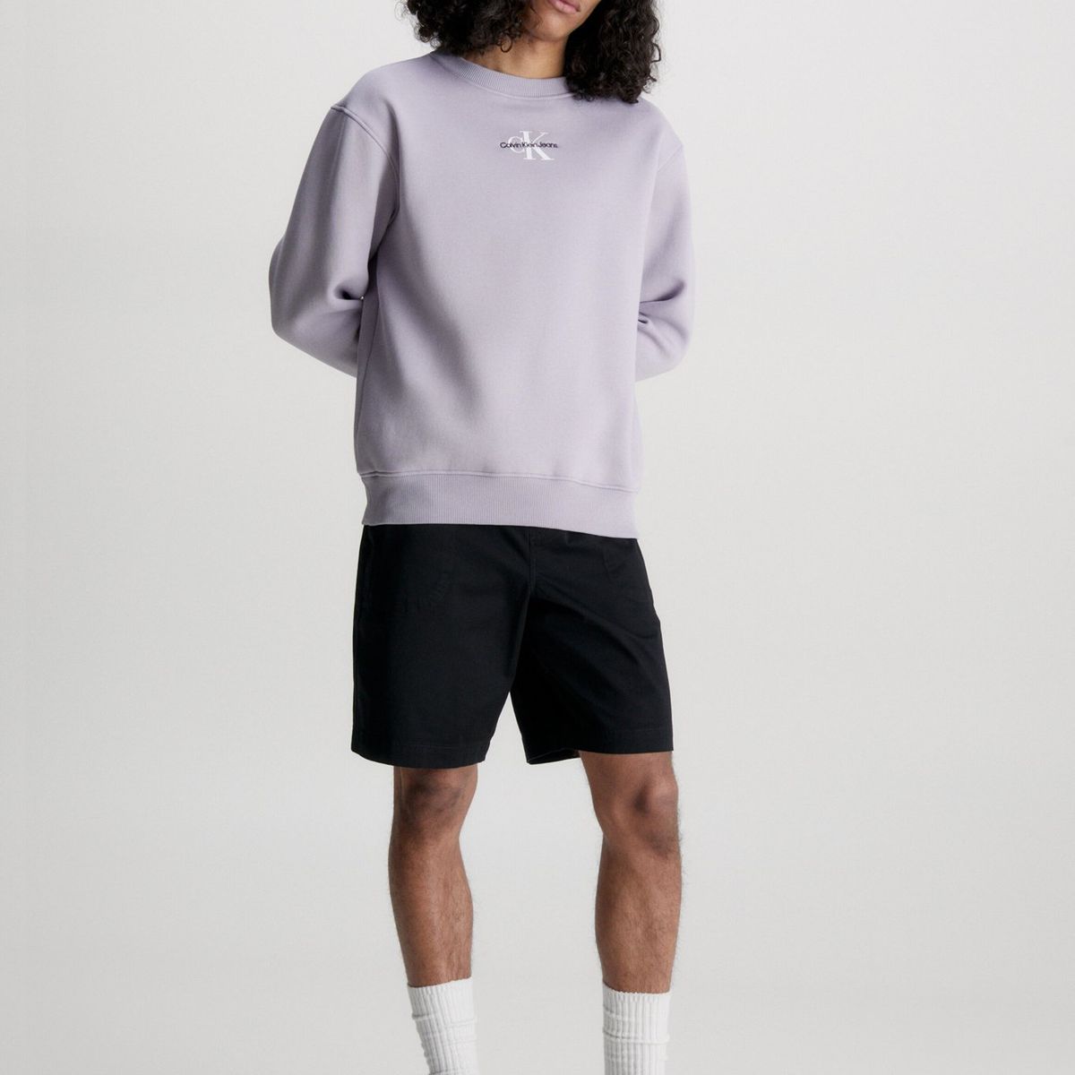 CALVIN KLEIN - Polerón Crew Neck Morado Calvin Klein