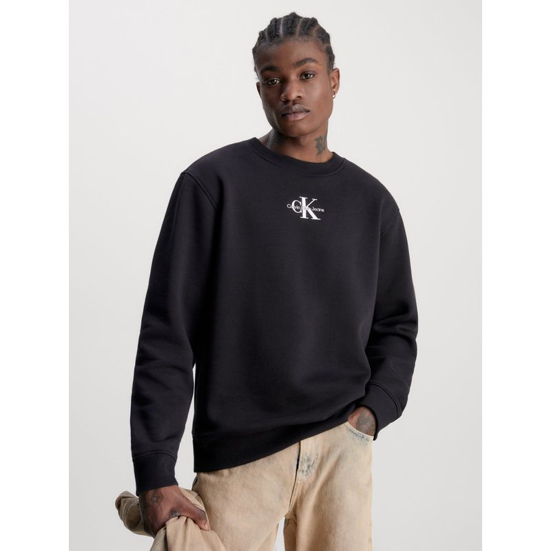 CALVIN KLEIN - Polerón Crew Neck Negro Calvin Klein