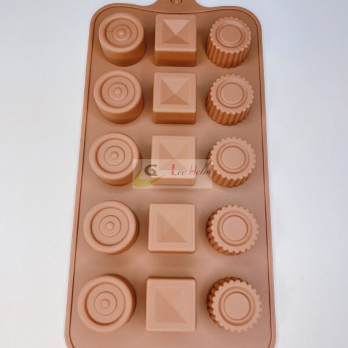 GENERICO - Molde Silicona Para Chocolate Circulos-Cuadritos