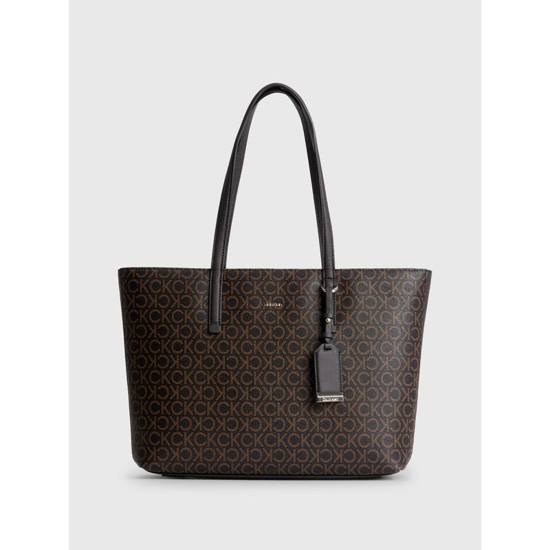 CALVIN KLEIN - Cartera Must Shopper Md Marrón Calvin Klein