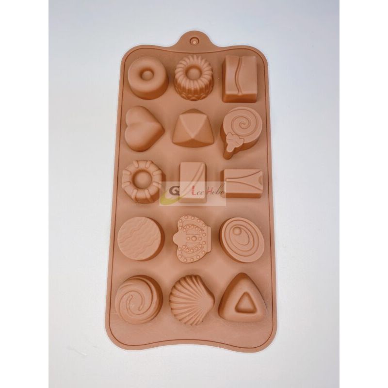 GENERICO - Molde Silicona Para Chocolate Corazon-Corona-Donas