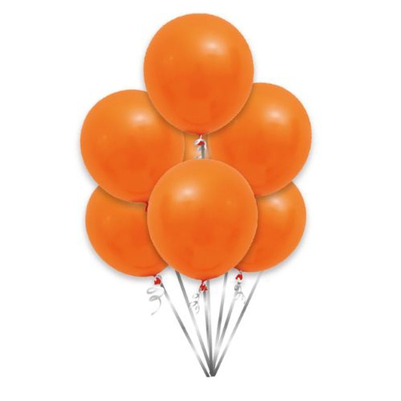 GENERICO - Globos Latex 25 Cm 10 Unidades Color Naranja