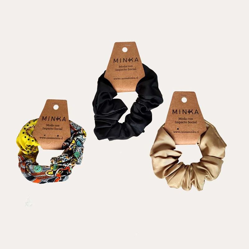 MINKA - Pack scrunchies Santorini
