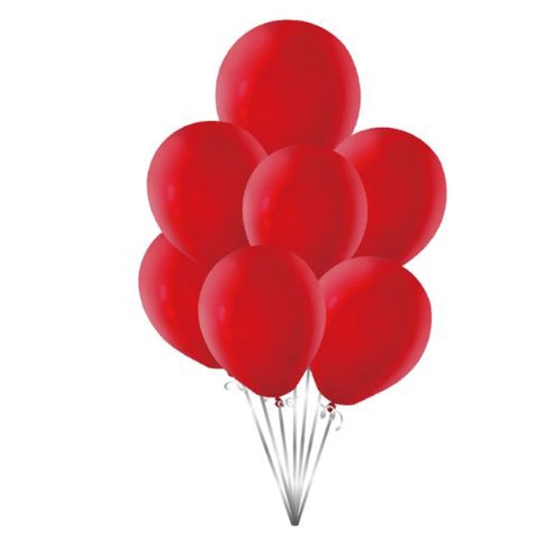 GENERICO - Globos Latex 25 Cm 10 Unidades Color Rojo