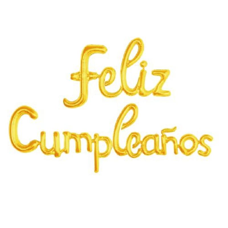 GENERICO - Globos Diseño Frase Feliz Cumpleaños Color Amarillo