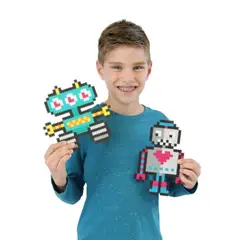 FAT BRAIN TOYS - Jixelz Puzzle Rompe Cabezas De Pixeles, 700 Pcs Set, Robots